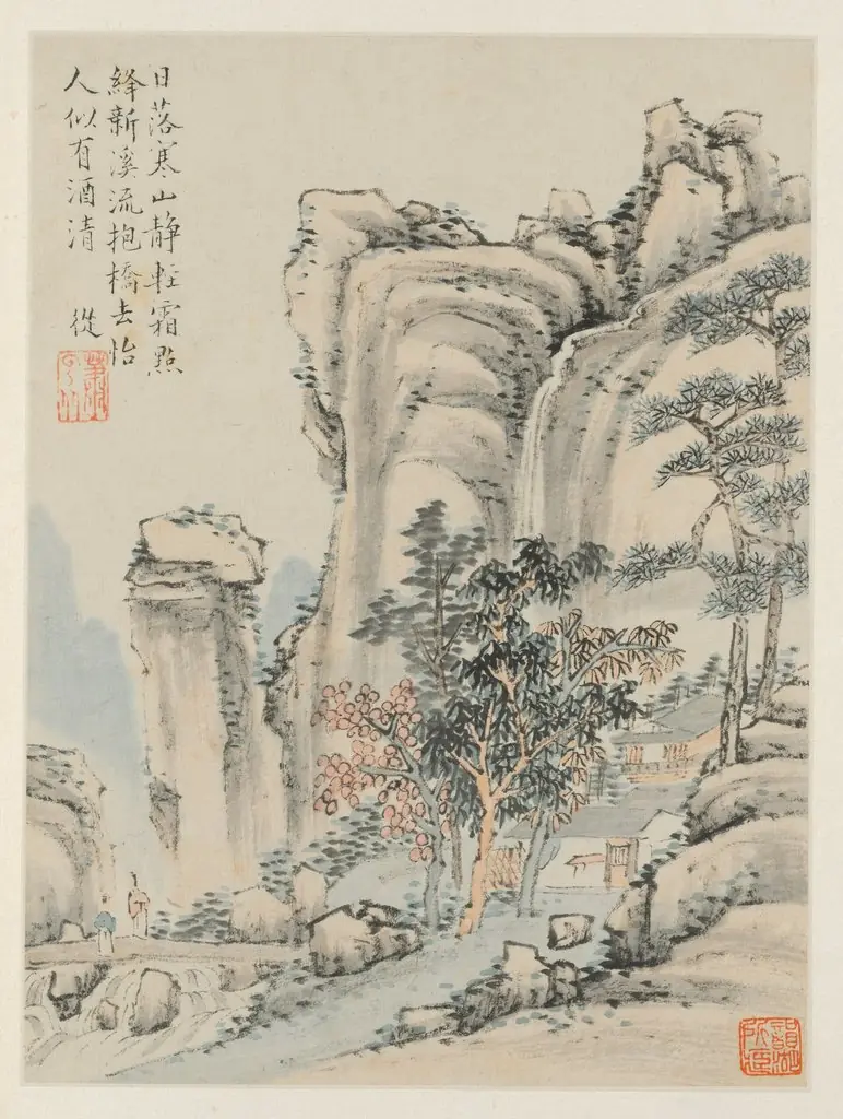 Album of Seasonal Landscapes, Leaf E (previous leaf 3), by Xiao Yuncong