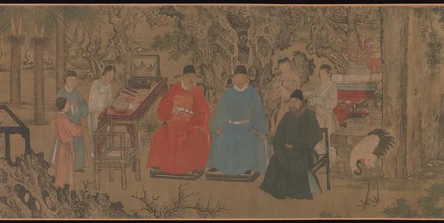 明  傳謝環  杏園雅集圖  卷|Elegant Gathering in the Apricot Garden