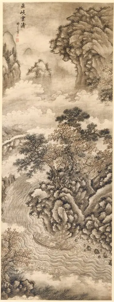 Clouds and Waves at the Wu Gorge, by Xie Shichen