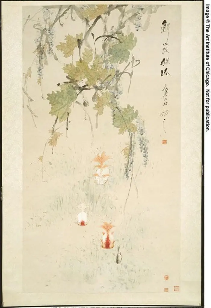 Wisteria and Goldfish, by Xugu