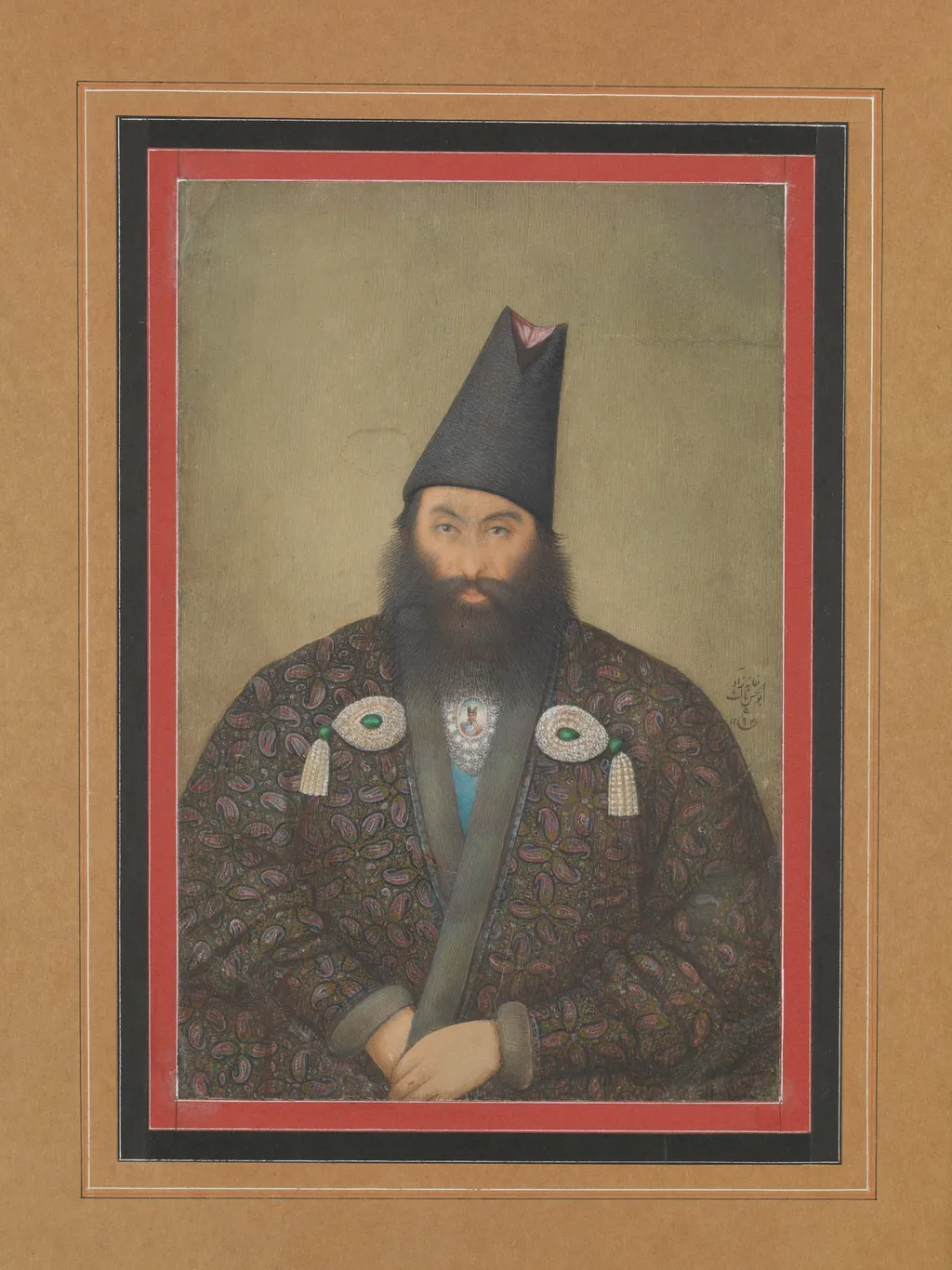 A Portrait of a Statesman, by Yahya Ghaffari, unspecified, 1885
