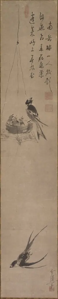 Swallows, by Yamaguchi Sekkei