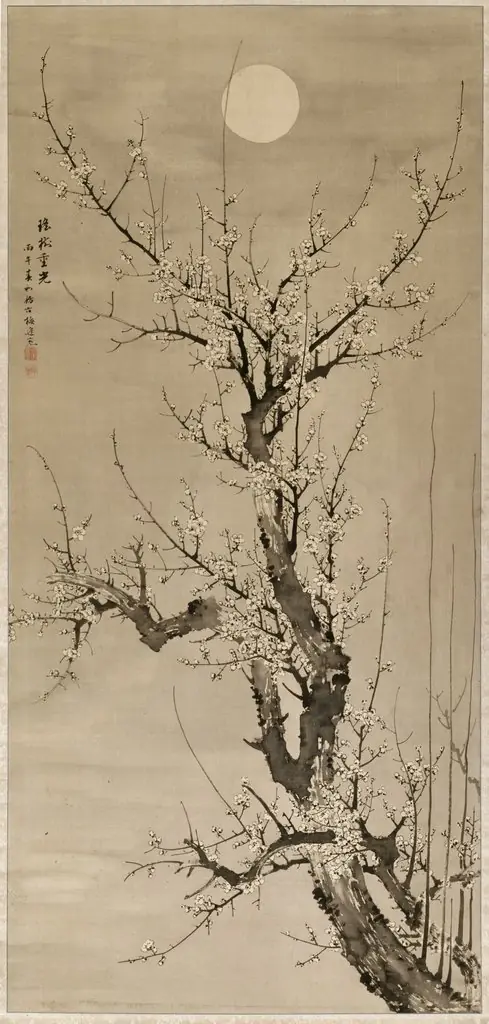 Prunus in the Moonlight, by Yamamoto Baiitsu