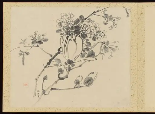 「四時清雅」|"Refined Elegance in the Four Seasons" (Shiji seiga), Album of Flower Paintings, by Yamamoto Baiitsu