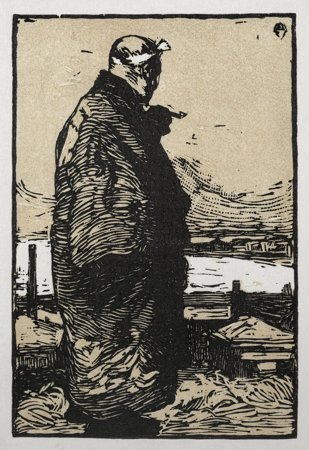 Fisherman, by Yamamoto Kanae, 1906