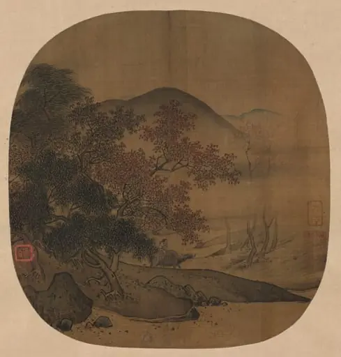 Buffalo and Boy in Autumnal Landscape, by Yan Ciping