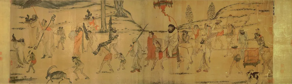 Foreign Envoy with Tribute Bearers, by Yan Liben, unspecified, 646