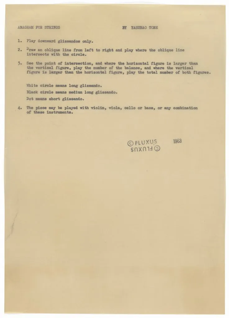 Untitled, by Yasunao Tone, 1963