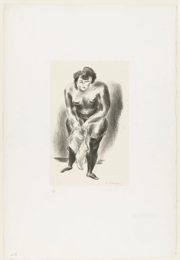 Untitled, by Yasuo Kuniyoshi, ink, 1928