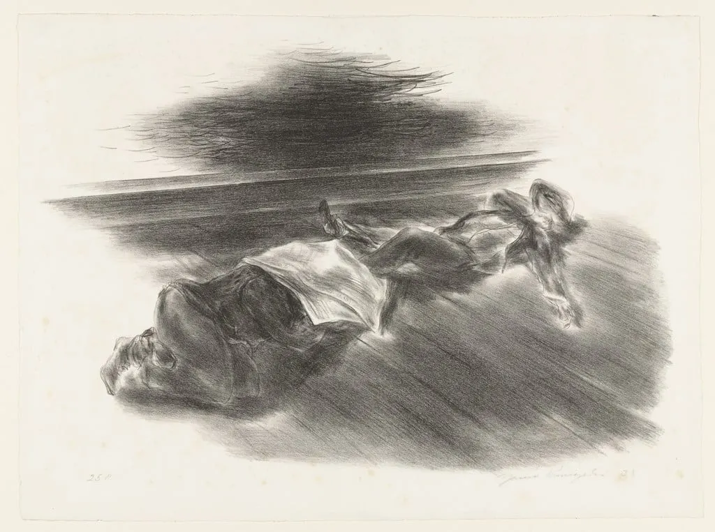 Untitled, by Yasuo Kuniyoshi, ink, 1938
