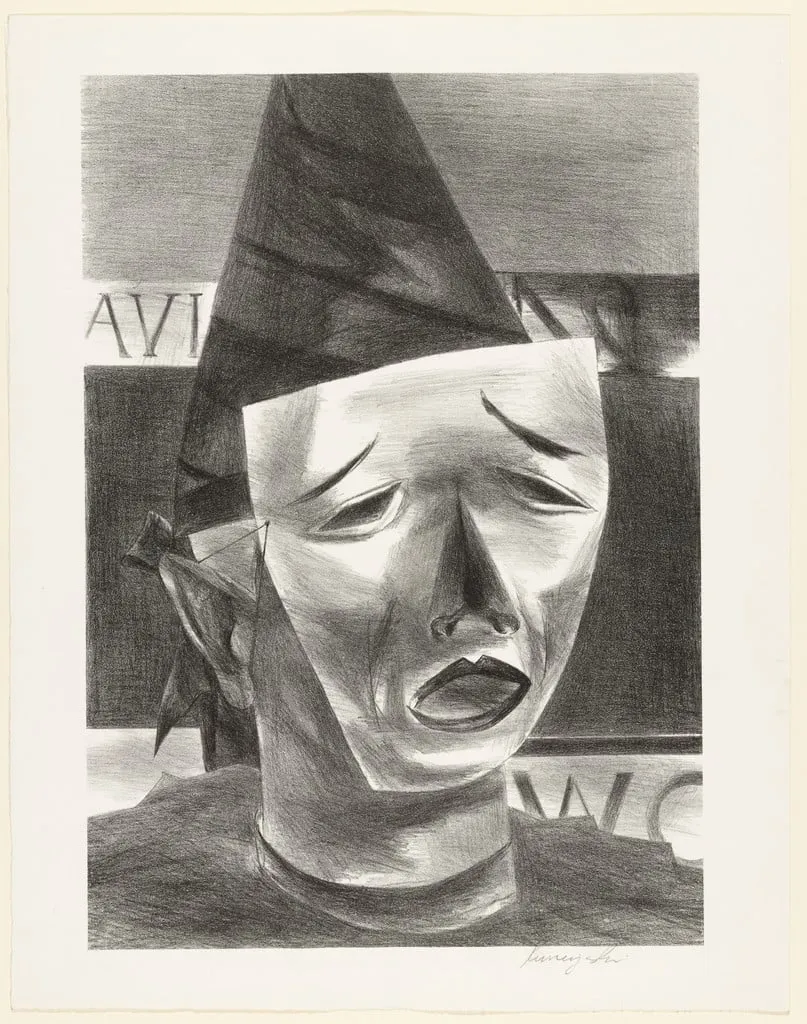 Untitled, by Yasuo Kuniyoshi, ink, 1948