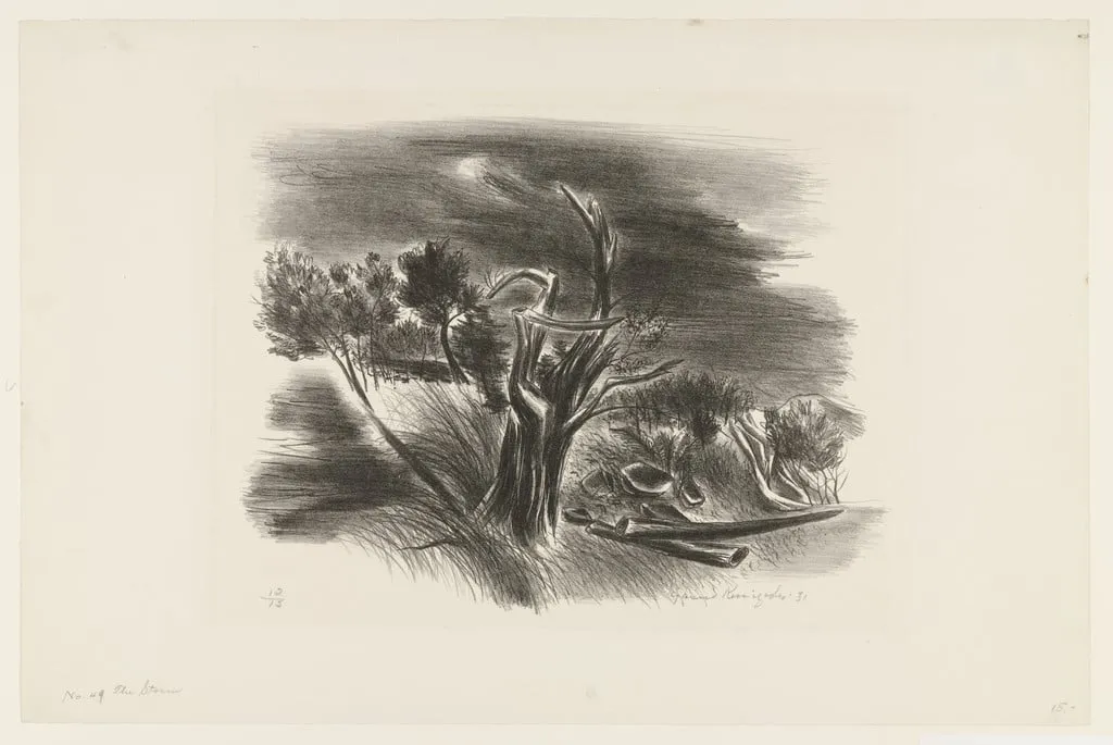 Untitled, by Yasuo Kuniyoshi, ink, 1931