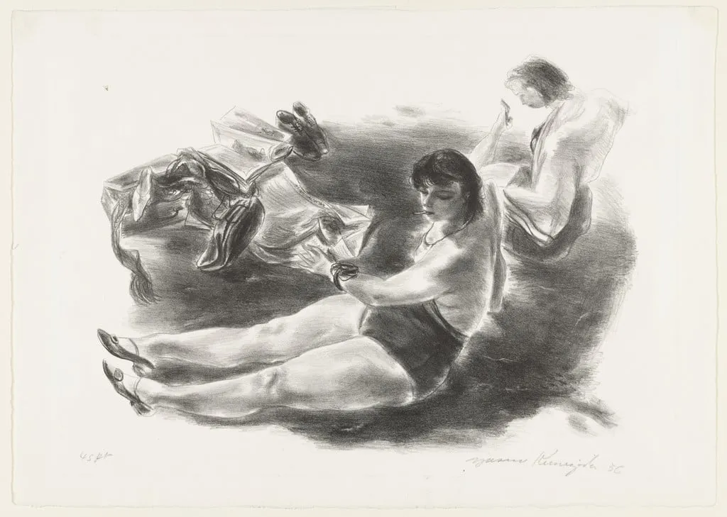 Untitled, by Yasuo Kuniyoshi, ink, 1936