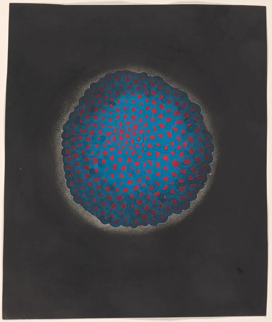 Untitled, by Yayoi Kusama, gouache, 1958
