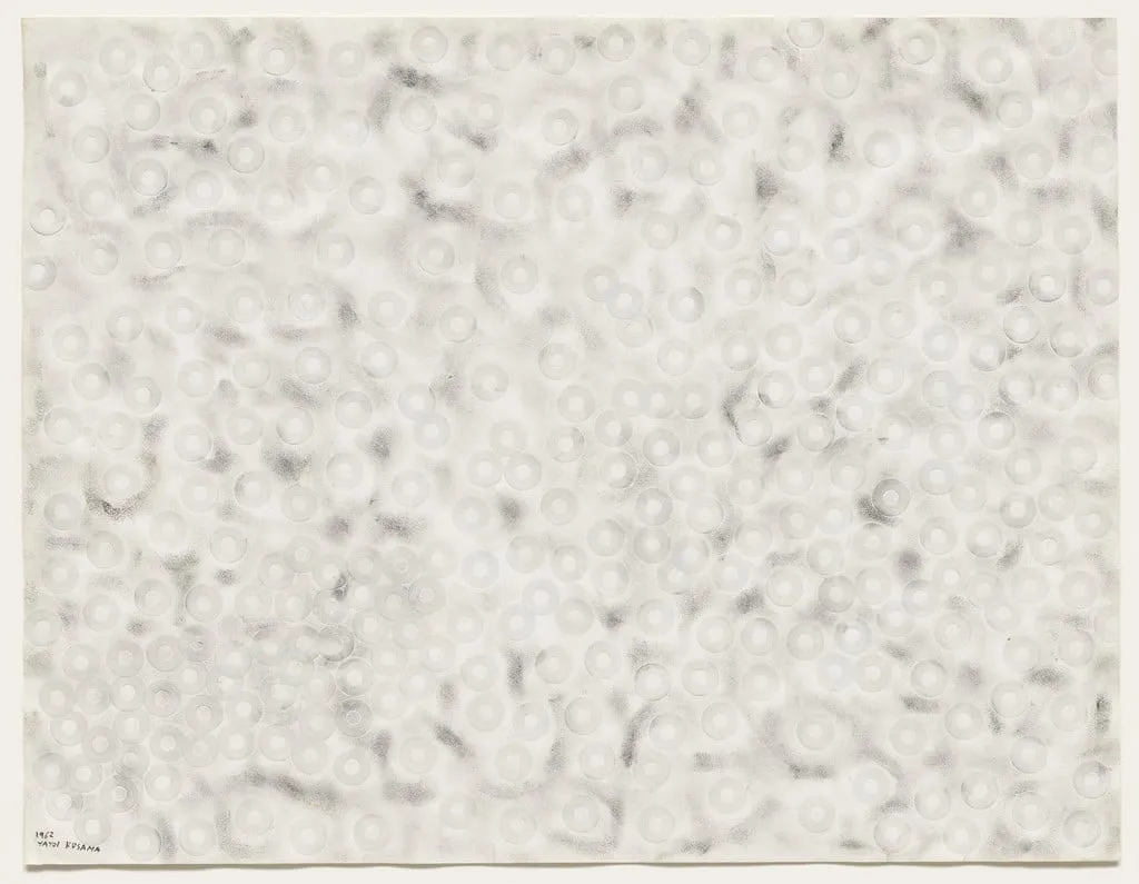 Untitled, by Yayoi Kusama, charcoal, 1962