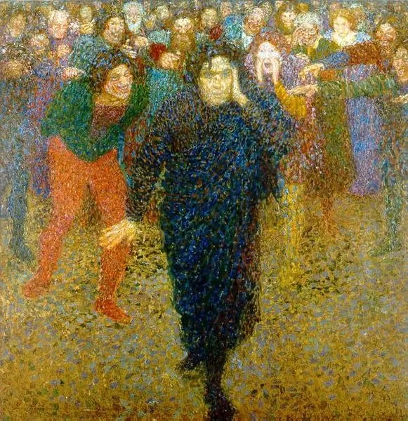 Talent and the crowd, by Yeghishe Tadevosyan, oil, 1909