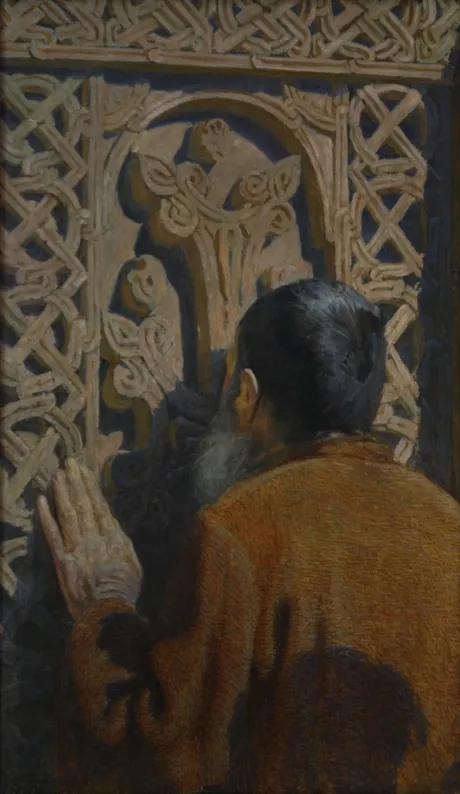 Worship to Cross, by Yeghishe Tadevosyan, oil, 1901