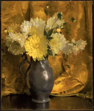 Yellow Dahlias, by Laura Coombs Hills