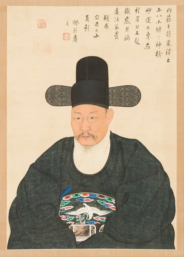 Portrait of Scholar-official Ahn in his Fifties Year, by Yi Jaegwan