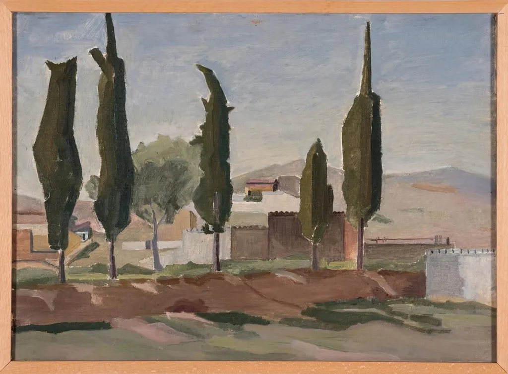 Landscape: Galatsi, by Yiannis Faitakis, unspecified, 1956