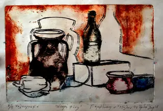 Νεκρή Φύση- Μήλον της Έριδος, by Yiannis Kapsidakis, 1997
