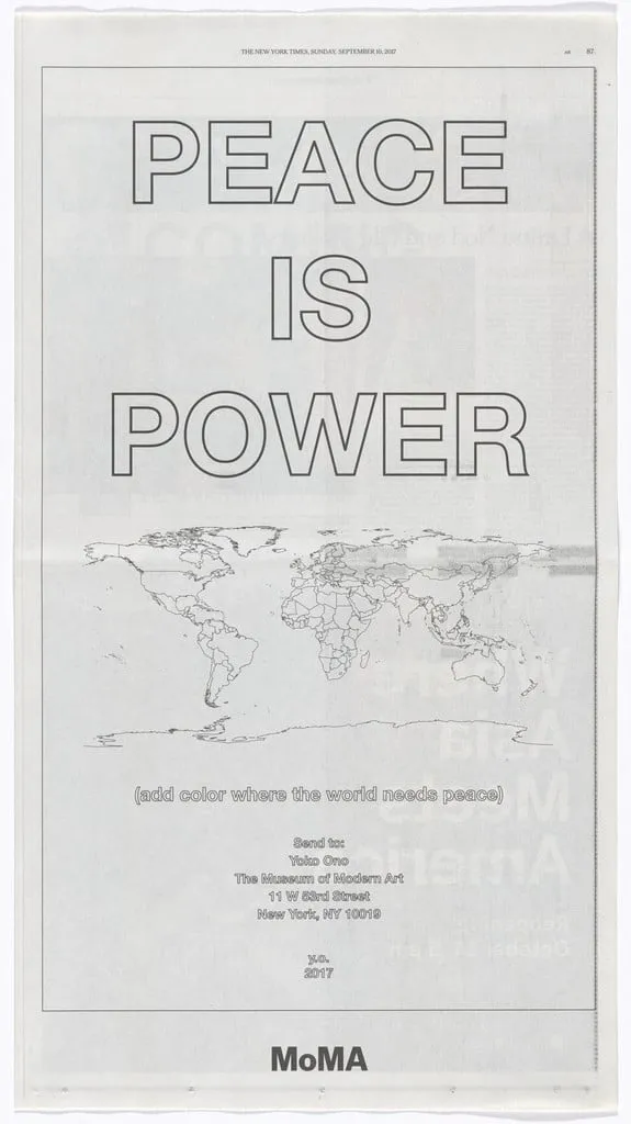 Untitled, by Yoko Ono, ink, 2017