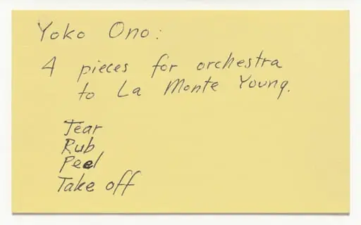 Untitled, by Yoko Ono