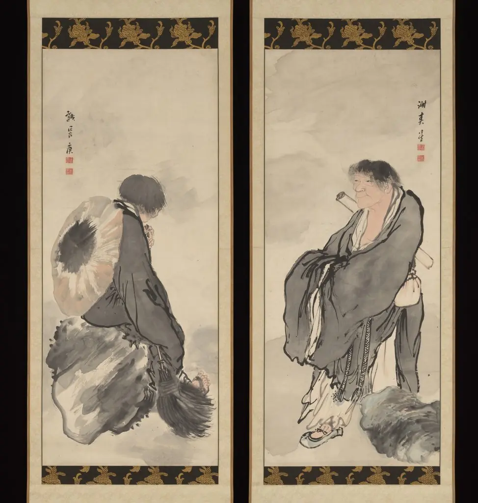 Hanshan and Shide, by Yosa Buson, 1771