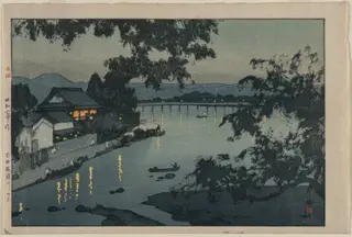 Evening on the Chikugo River, by Yoshida Hiroshi