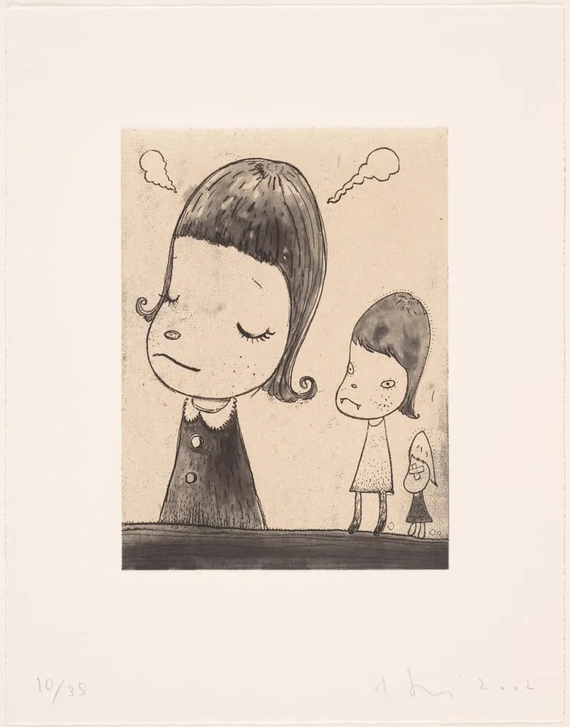 Untitled, by Yoshitomo Nara, ink, 2002