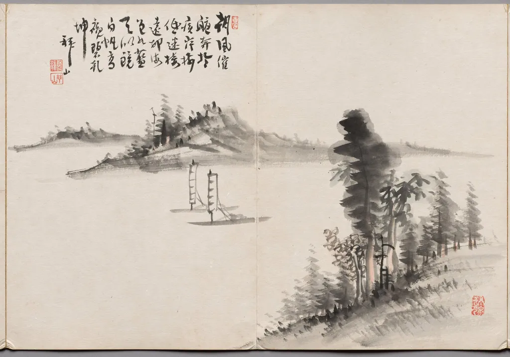 Painting Five from Album of Paintings by Haizan, by Yoshitsugu Haizan, unspecified, 1892