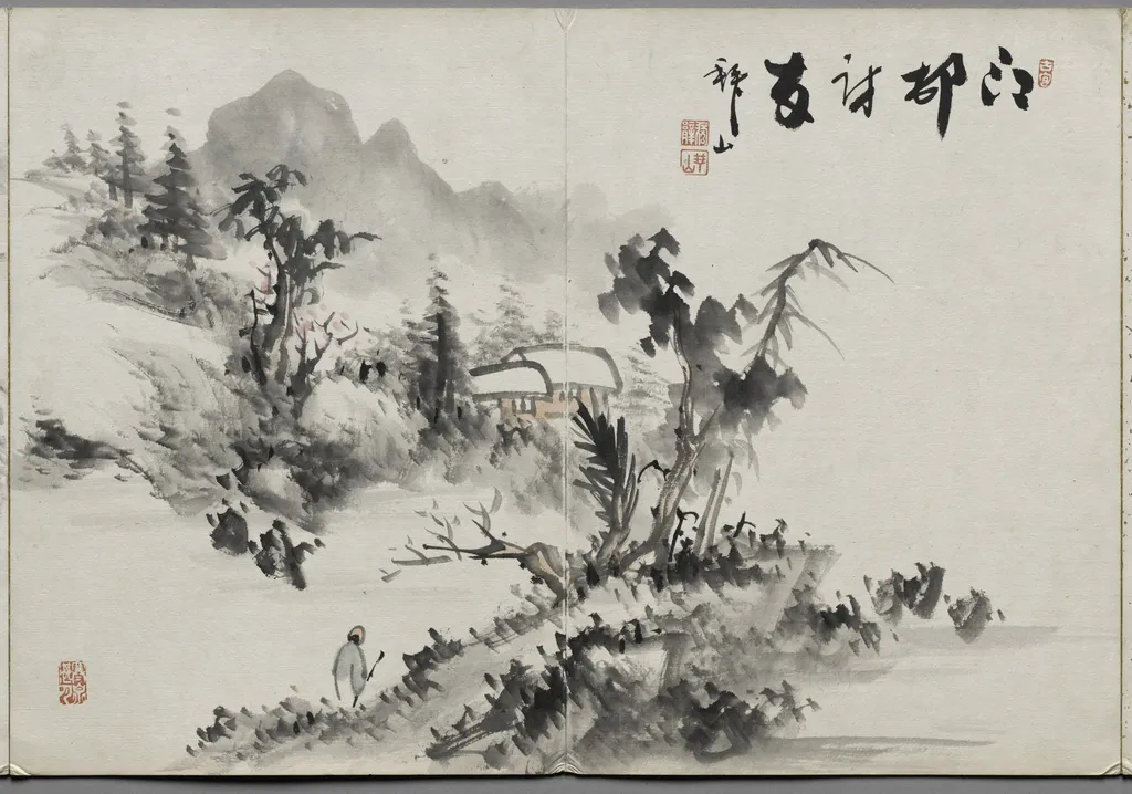Painting Seven from Album of Paintings by Haizan, by Yoshitsugu Haizan, unspecified, 1890