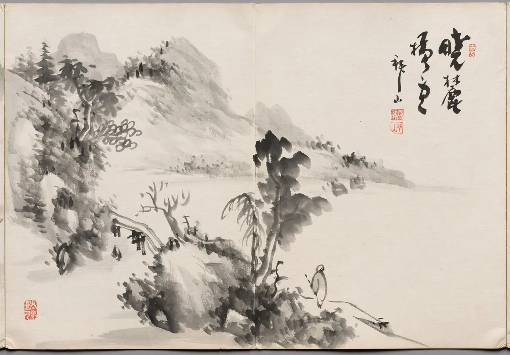 Painting Three from Album of Paintings by Haizan, by Yoshitsugu Haizan, unspecified, 1892