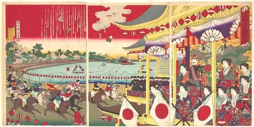『上野不忍競馬図』|View of the Horse Track at Shinobazu in Ueno Park  (Ueno shinobazu keiba zu)