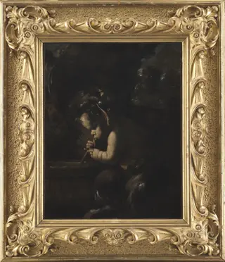 Young Satyr Drinking from a Wine Cask