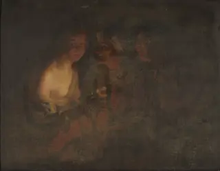 Young Woman with a Candlestick, Old Woman and a Violin Player