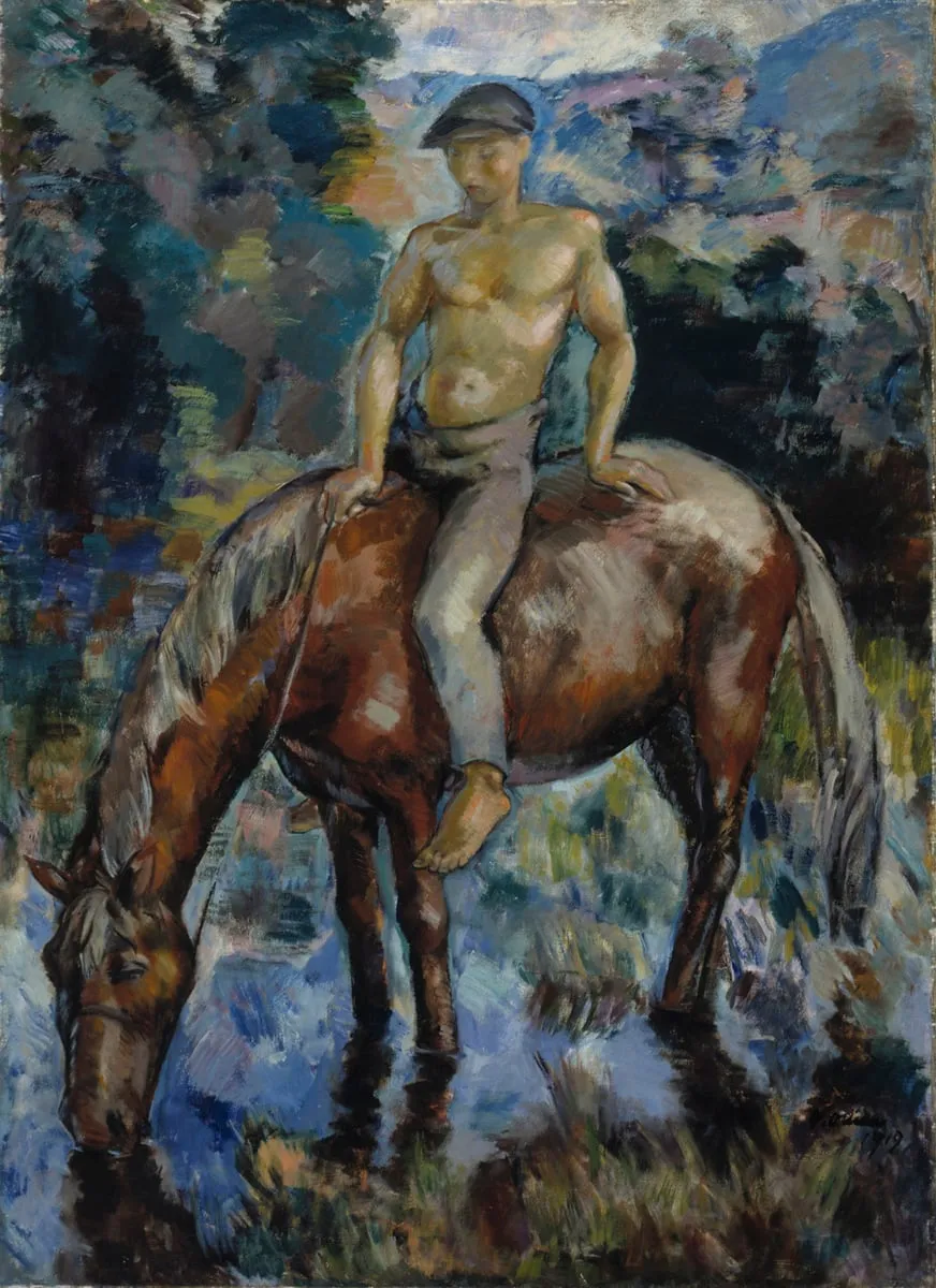Hevosen juotto, by Yrjö Ollila, unspecified, 1919