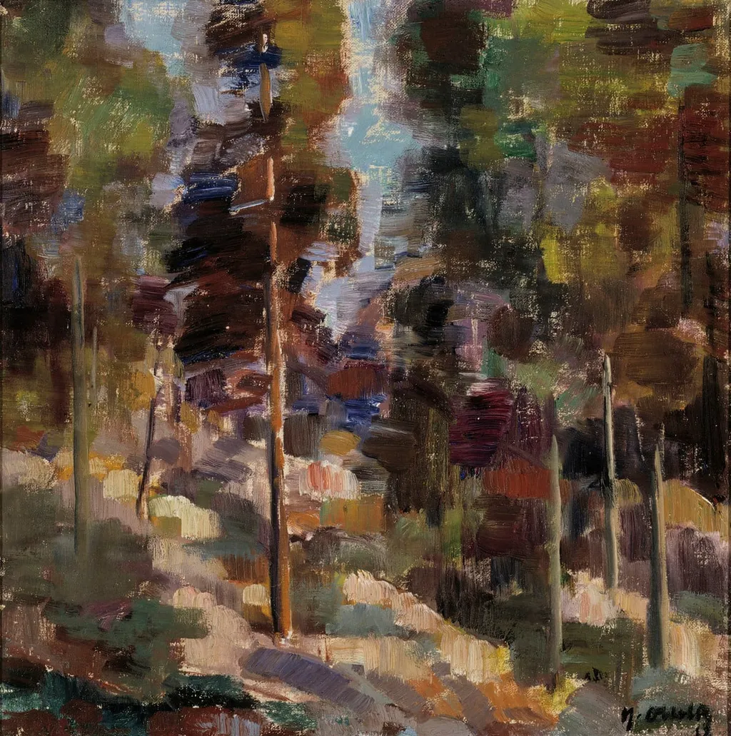 Metsämaisema, by Yrjö Ollila, unspecified, 1919