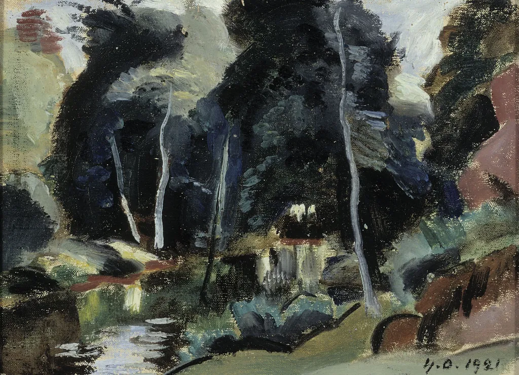 River Landscape, by Yrjö Ollila, oil, 1921