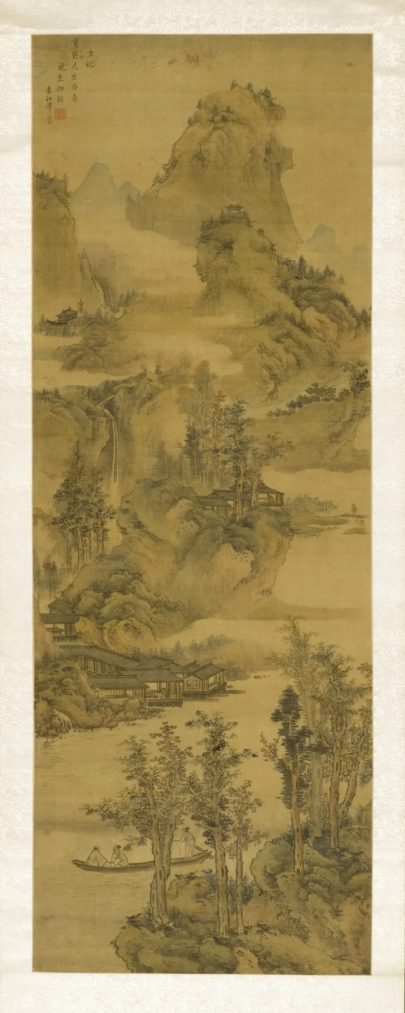 Landscape for Old Man Yu on His Birthday, by Yuan Jiang, unspecified, 1718