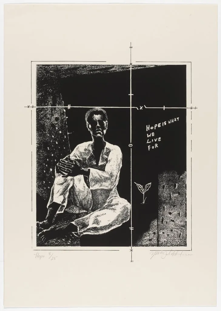 Untitled, by Yusuf Arakkal, ink, 2000