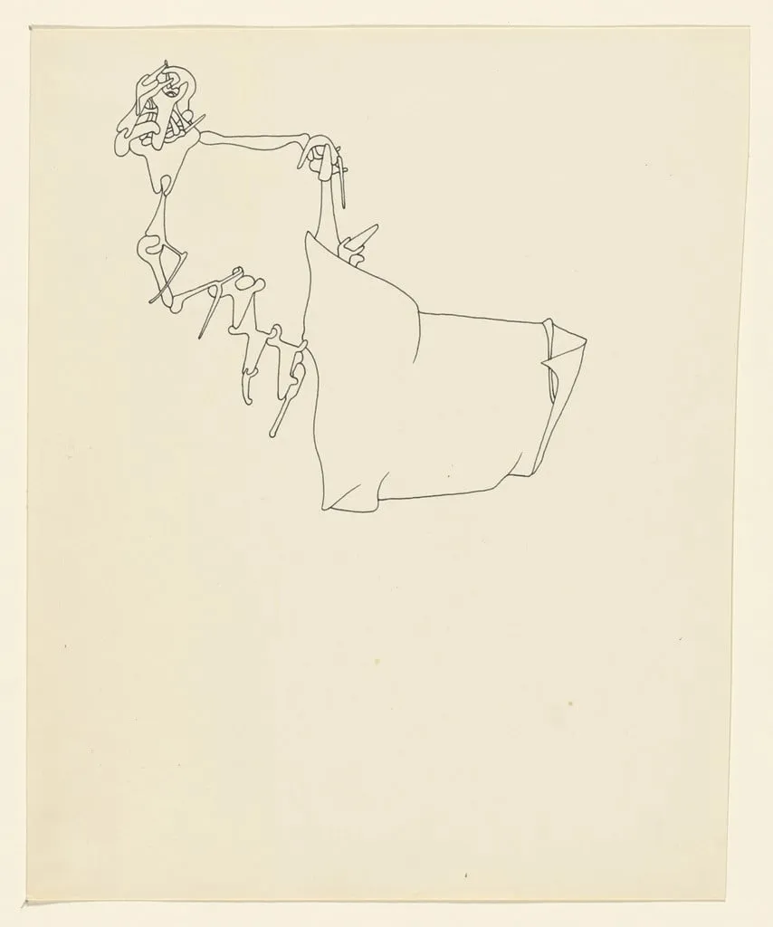 Untitled, by Yves Tanguy, ink, 1937