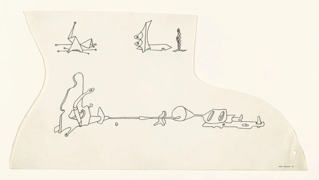 Untitled, by Yves Tanguy, ink, 1941