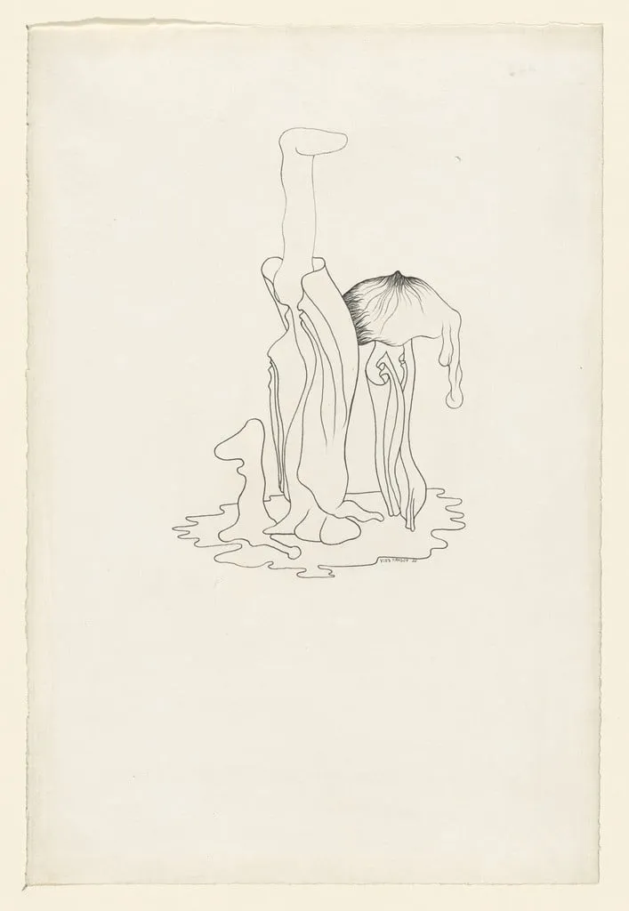 Untitled, by Yves Tanguy, ink, 1934