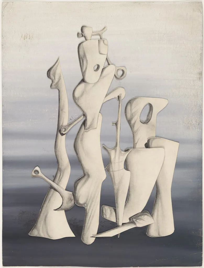 Untitled, by Yves Tanguy, gouache, 1942