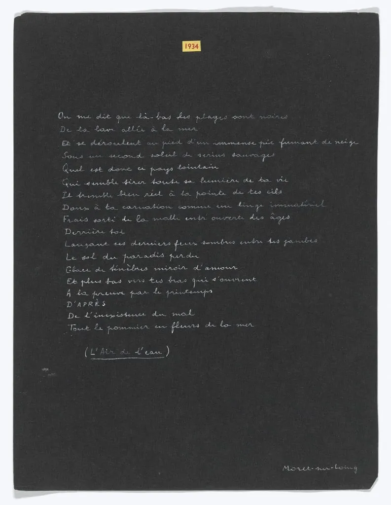 Untitled, by Yves Tanguy André Breton, gouache, 1941