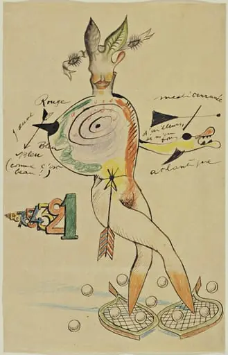 Untitled, by Yves Tanguy, Joan Miró, Max Morise, Man Ray Cadavre Exquis