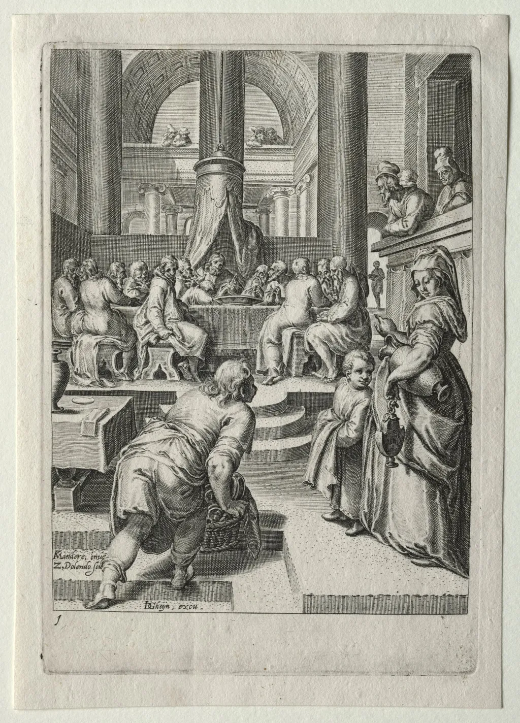 Life of Christ: The Last Supper, by Zacharias Dolendo, 1597