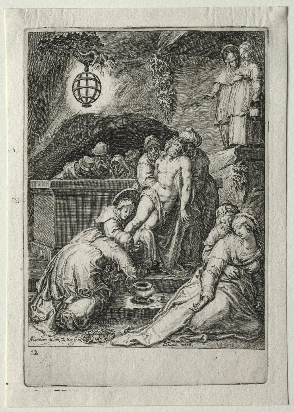 Passion Set: Burial of Christ, by Zacharias Dolendo, 1597
