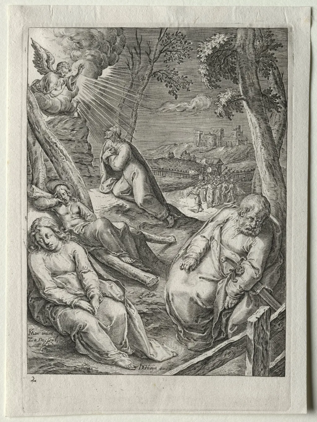 Passion Set: Christ on the Mount of Olives, by Zacharias Dolendo, 1597